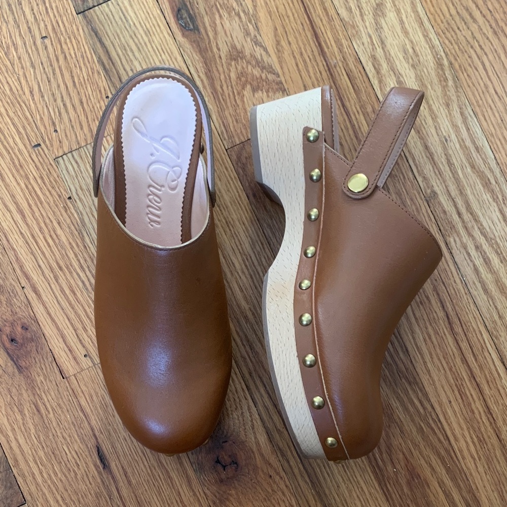 J. Crew convertible leather clogs